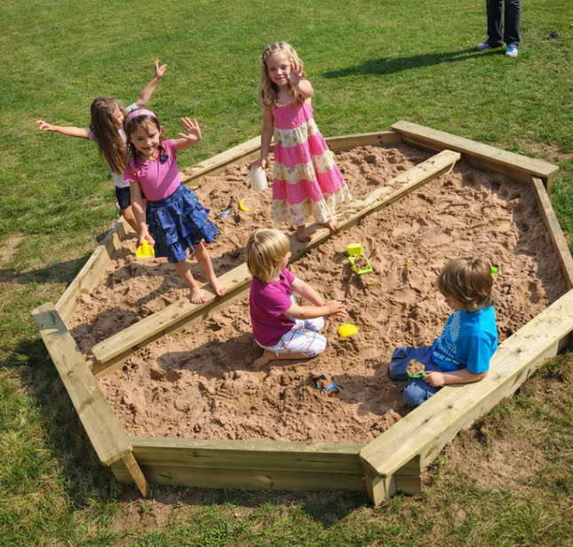 Large Octagon Sandpit - Outdoor Learning | Forest School | Imaginative Play | Sensory Play | Mark Making