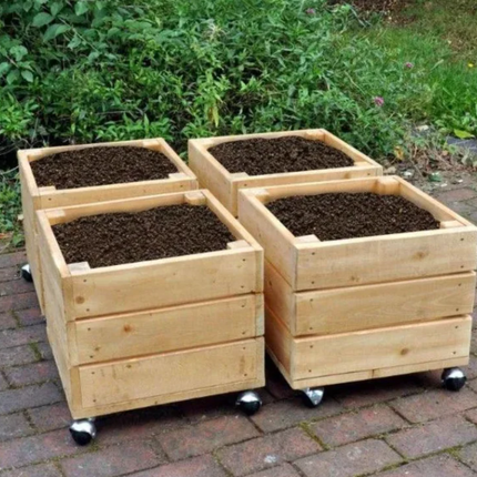 Mobile Square Planters on Wheels - Outdoor Learning | Forest School | Nature | Planting | Garden