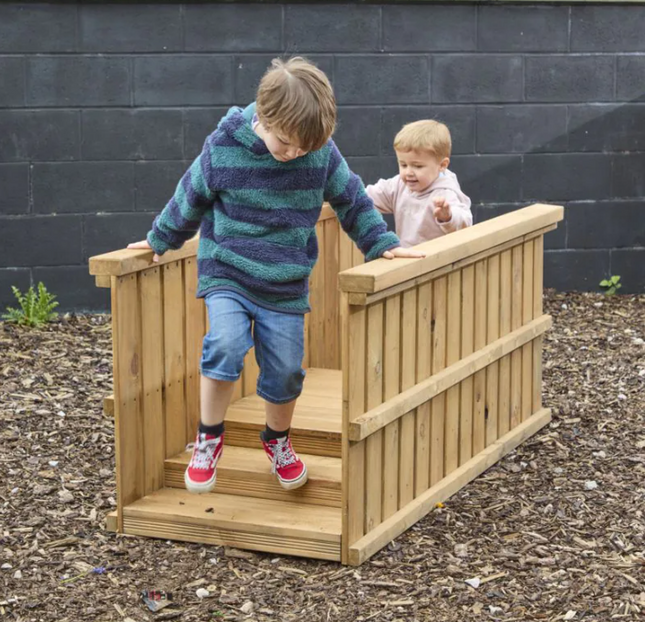 Wooden Step & Slope - Outdoor Learning | Playground | Physical Education | Forest School