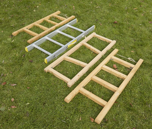 Many Ladders Set - Pack of 4 | Outdoor Learning | Playground | Imaginative Play | Forest School | Physical Education