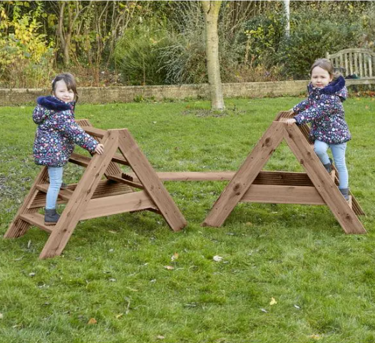 Simply Sturdy Wooden Steps Set - Pack of 4 or 8 | Outdoor Learning | Playground | Forest School | Physical Education