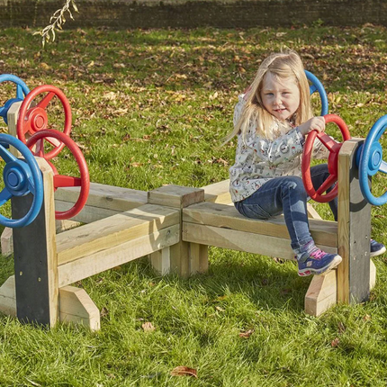 8 Way Steering Wheel -  Outdoor Learning | Playground | Forest School | Social Play | Role Play | Imaginative Play