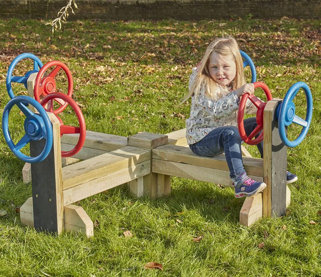 8 Way Steering Wheel -  Outdoor Learning | Playground | Forest School | Social Play | Role Play | Imaginative Play