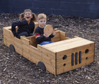 Childrens Outdoor Wooden Super Car - 80cm x 180cm | Outdoor Learning | Playground | Forest School | Social Play | Role Play | Imaginative Play