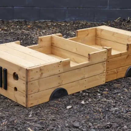 Childrens Outdoor Wooden Super Car - 80cm x 180cm | Outdoor Learning | Playground | Forest School | Social Play | Role Play | Imaginative Play