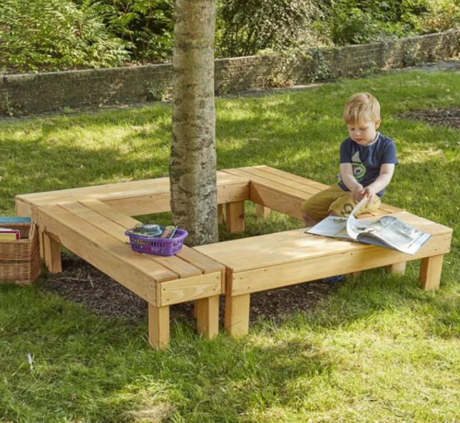 Seat Around Set - Pack of 4 | Outdoor Learning | Playground | Forest School | Garden Seating | Table