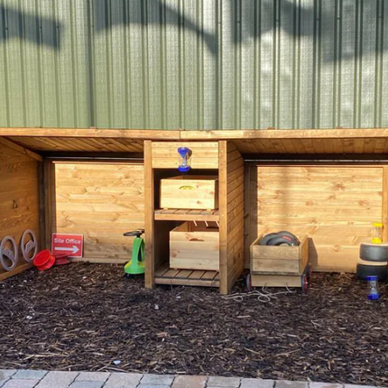 Easy In Bike Shed & Storage - 106 x 98 x 322cm | Outdoor | Forest School | Garden | Shed | Hut | Storage