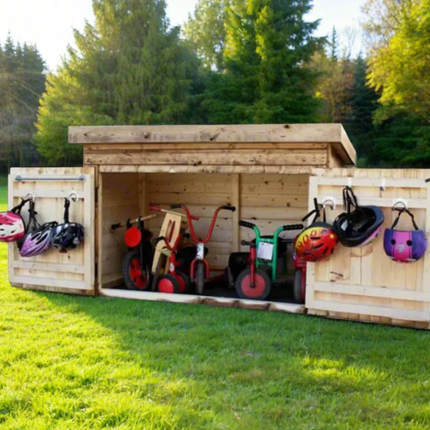 Outdoor Wooden Large Bike Trike Storage Shed - 115 x 160 x 90cm | Garden | Storage | Playground | Forest School