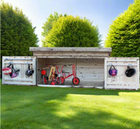 Outdoor Wooden Extra Large Trike Storage Shed - 113 x 195 x 110 cm | Garden | Storage | Playground | Forest School