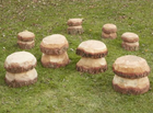 Medium Wooden Mushroom Non- Painted / Painted Options - Pack of 12 | Sensory Garden | Forest School | Outdoor Classrooms | Seating | Natural