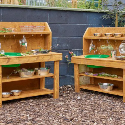 Large Mud Pie Kitchen (H60cm) - Outdoor Learning | Forest School | Messy Play | Sensory | Exploratory Play | Imaginative Play | Role Play