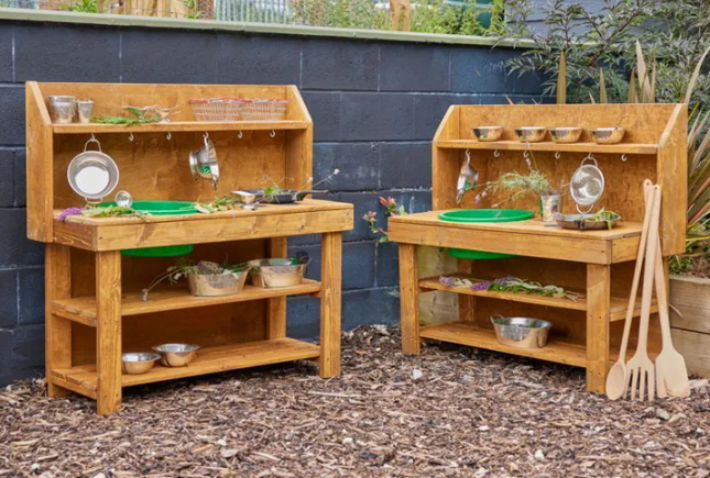 Large Mud Pie Kitchen (H60cm) - Outdoor Learning | Forest School | Messy Play | Sensory | Exploratory Play | Imaginative Play | Role Play