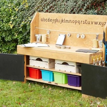 Mobile Literacy Station on Wheels - Outdoor Learning | Forest School | Messy Play | Exploratory Play | Imaginative Play | STEM | English Resource | Outdoor Classroom