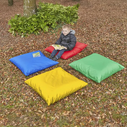 Giant Outdoor Colour Cushions - Pack of 4 | Indoor / Outdoor | Forest School | Garden | Playground | Classroom | Large Sensory