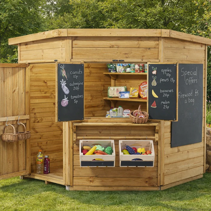 Outdoor Childrens Wooden Farm Shop Kiosk - Outdoor Learning | Imaginative Play | Forest School | Playground | Social Play | Role Play
