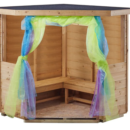 Outdoor Childrens Wooden Corner Open Cabin - Outdoor Learning | Imaginative Play | Forest School | Playground | Social Play | Reading Corner
