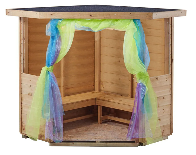 Outdoor Childrens Wooden Corner Open Cabin - Outdoor Learning | Imaginative Play | Forest School | Playground | Social Play | Reading Corner