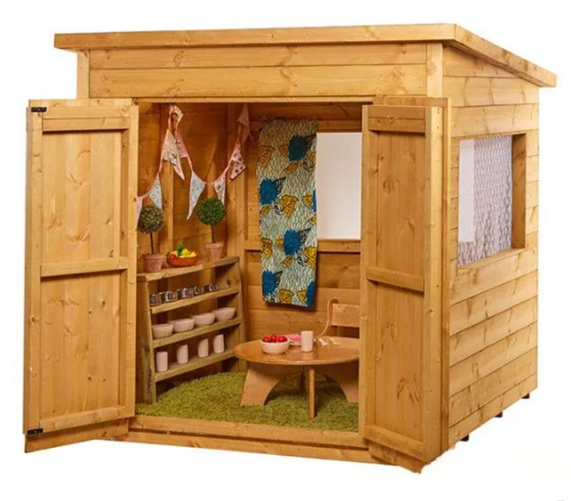 Larger Wooden Takoma Comfort Station Shed - Outdoor Learning | Imaginative Play | Forest School | Playground | Social Play | Role Play