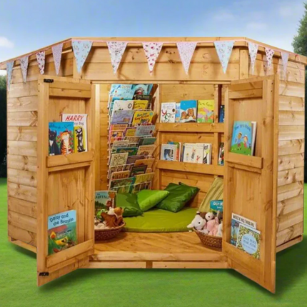 Larger Reading Corner Shelter Shed - Outdoor Learning | Imaginative Play | Forest School | Playground | Social Play | Role Play