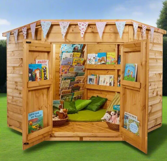 Larger Reading Corner Shelter Shed - Outdoor Learning | Imaginative Play | Forest School | Playground | Social Play | Role Play