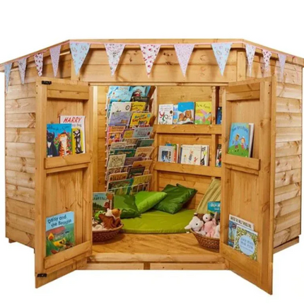 Larger Reading Corner Shelter Shed - Outdoor Learning | Imaginative Play | Forest School | Playground | Social Play | Role Play