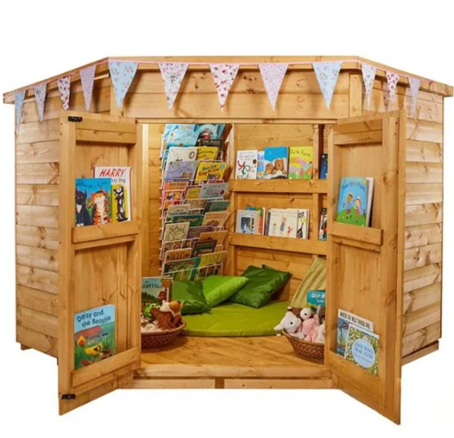 Larger Reading Corner Shelter Shed - Outdoor Learning | Imaginative Play | Forest School | Playground | Social Play | Role Play