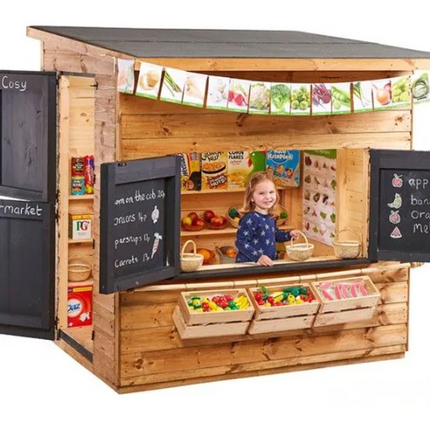 Chidrens Outdoor Super Market Store Cabin Shed - Outdoor Learning | Imaginative Play | Forest School | Playground | Social Play | Exploratory Play