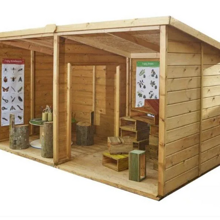 Childrens Outdoor Wooden Open Super Shelter Side By Side - Outdoor Learning | Imaginative Play | Forest School | Playground | Social Play | Exploratory Play
