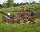 Deckciting Blocks Builders Yard Pack - Pack of 75 | Outdoor Learning | Imaginative Play | Forest School | Playground | Physical Education | Exploratory Play