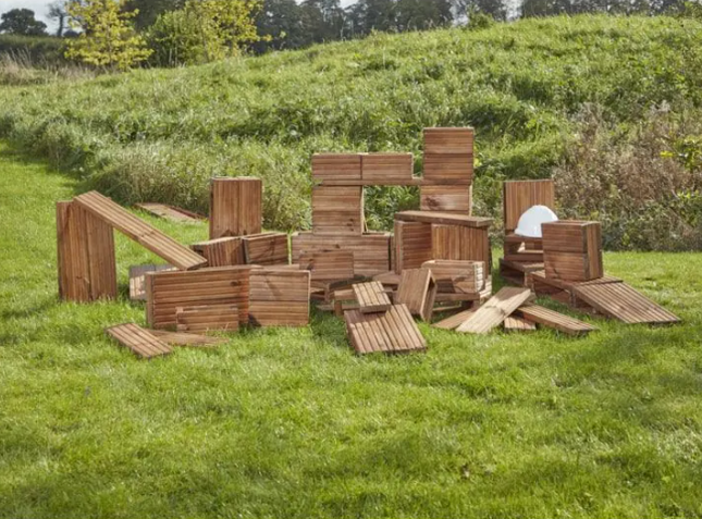 Wooden Deckciting Blocks - Pack of 50 | Outdoor Learning | Imaginative Play | Forest School | Playground | Physical Education | Exploratory Play