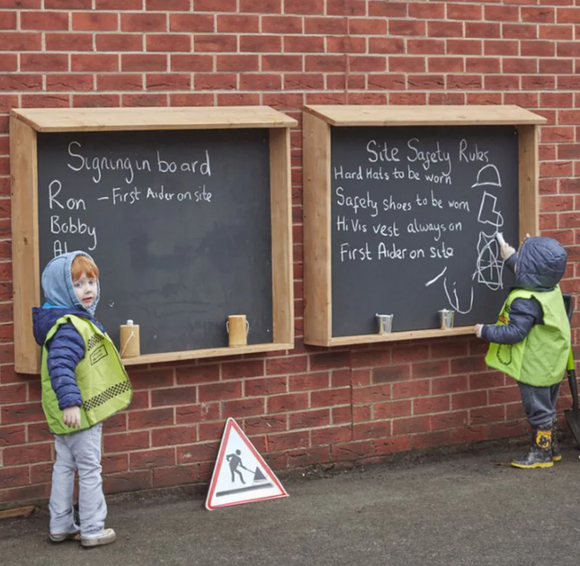 Chalk Board Cubbies - Pack of 2 | Outdoor Learning | Imaginative Play | Forest School | Playground | Mark Making