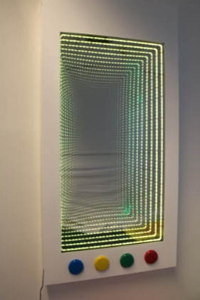 Large Interactive Infinity Wall Panel - 120 x 60 x 8 cm | 60 or 120 cm Option | RGB LED Tunnel Light | Large Sensory