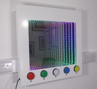 Small Interactive Infinity + Rainbow Panel - 60 x 60 x 8 cm | Rainbow RGB LED Tunnel Light | Large Sensory