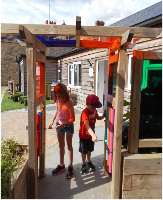Wooden Sensory Light & Sound Archway- Outdoor Playground | Sensory Garden | Coloured Acrylic Panels (Copy)