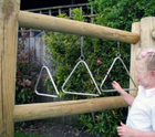 Outdoor Wooden Musical Play Triangle Panel - Sensory Garden | Musical Play | Playground