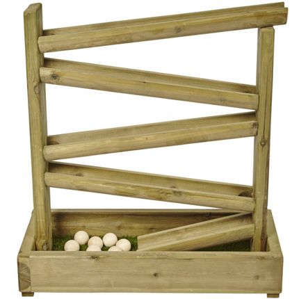 Outdoor Wooden Play Ball Drop and Roll Tower - Playground | Sensory Garden | Cause and Effect