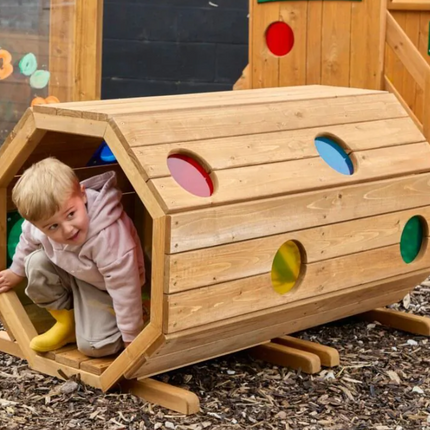 Large Wooden Sensory Tunnel -  123 x 80 x 72 cm | Outdoor Learning | Sensory Garden | School | Forest School | Physical Education