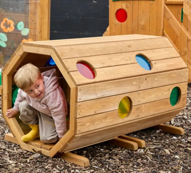 Large Wooden Sensory Tunnel -  123 x 80 x 72 cm | Outdoor Learning | Sensory Garden | School | Forest School | Physical Education