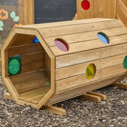 Large Wooden Sensory Tunnel -  123 x 80 x 72 cm | Outdoor Learning | Sensory Garden | School | Forest School | Physical Education