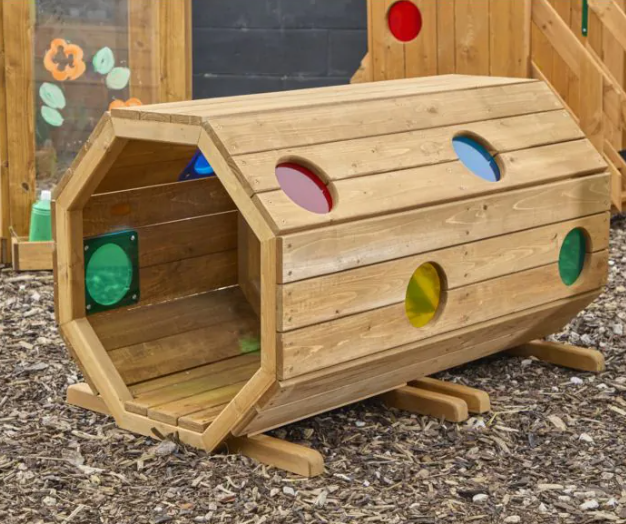 Large Wooden Sensory Tunnel -  123 x 80 x 72 cm | Outdoor Learning | Sensory Garden | School | Forest School | Physical Education