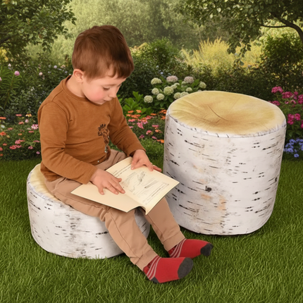 Woodland Walk Indoor/Outdoor Birch Tree Stump Cushions