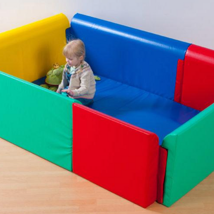 Soft Sided Soft Play Area | Den  | Ballpool - 2m x 1.4m- Multicolour