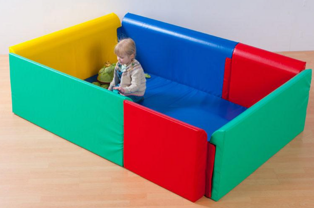 Soft Sided Soft Play Area | Den  | Ballpool - 2m x 1.4m- Multicolour