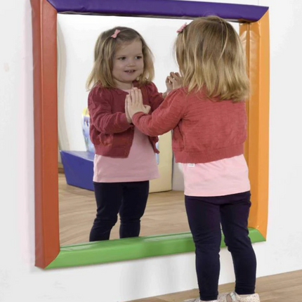 Rectangular Padded Surround Soft Frame Mirror- Multiple Colours and Sizes available | Safety Mirror | Classroom | School | Nursery | Home | Sensory Room | Soft Play