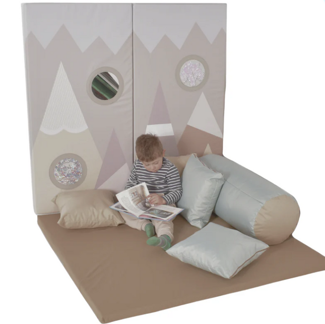 Set of 2 Misty Mountain Soft Wall Pads + Floor Mat/ Cushions Options