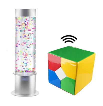 Remote Cube Controller for Bubble Tubes and Walls