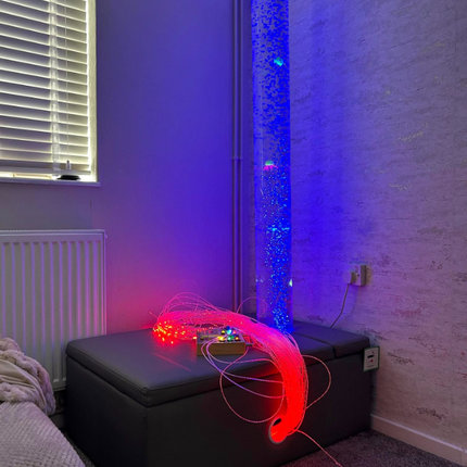 180cm Bubble Tube, Padded Surround & Wall Bracket — Rectangle