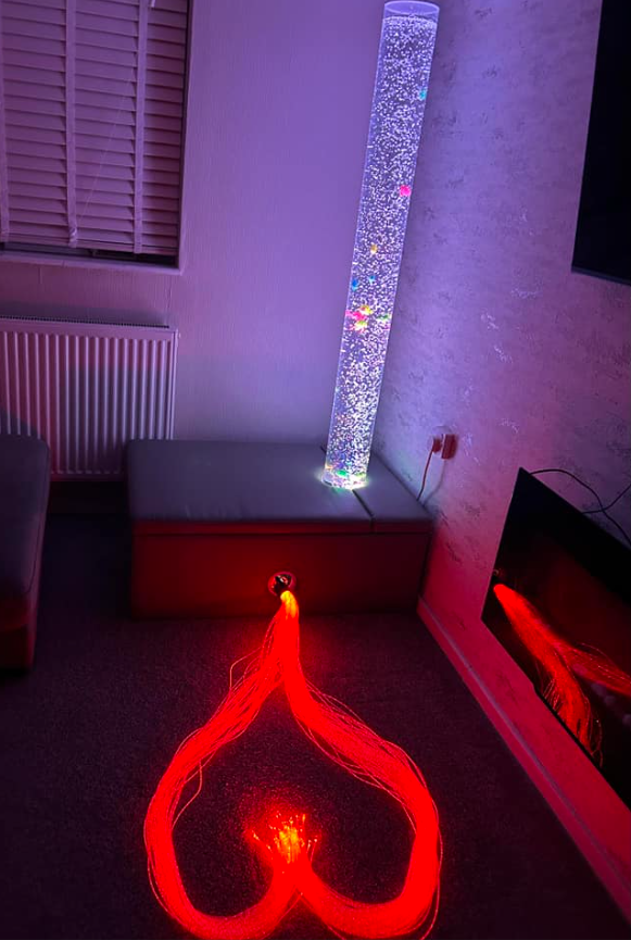 180cm Bubble Tube, Padded Surround & Wall Bracket — Rectangle