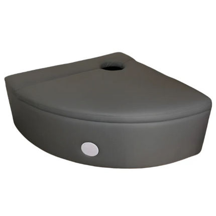 Padded Corner Surround Base Seat Plinth for Bubble Tube Fibre Optics- Corner - White/Grey