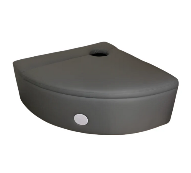 Padded Corner Surround Base Seat Plinth for Bubble Tube Fibre Optics- Corner - White/Grey